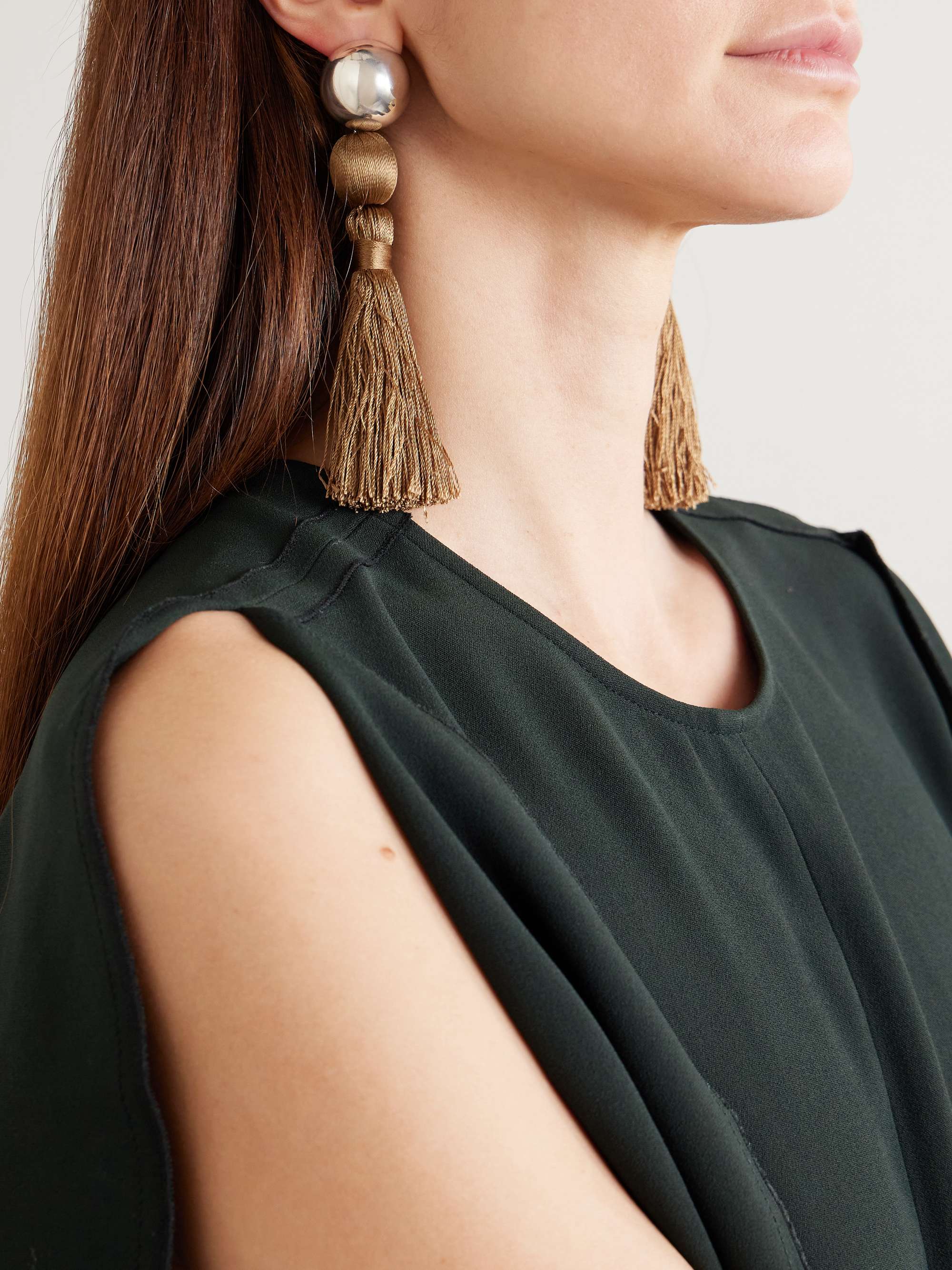 Venetian Tasseled Sterling Silver Earrings