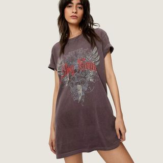 Nasty Gal rock t-shirt dress