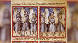 A miniature showing the patriarchs of the Bible.
