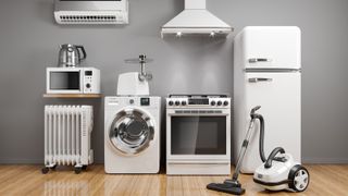 A set of household appliances