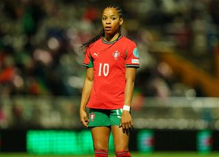 Portugal women Euro 2025 squad: Jessica Silva of Portugal during the UEFA Women's Nations League 2024/25 Grp A3 MD1 match between Portugal and England at Estadio Municipal de Portimao on February 21, 2025 in Portimao, Portugal.