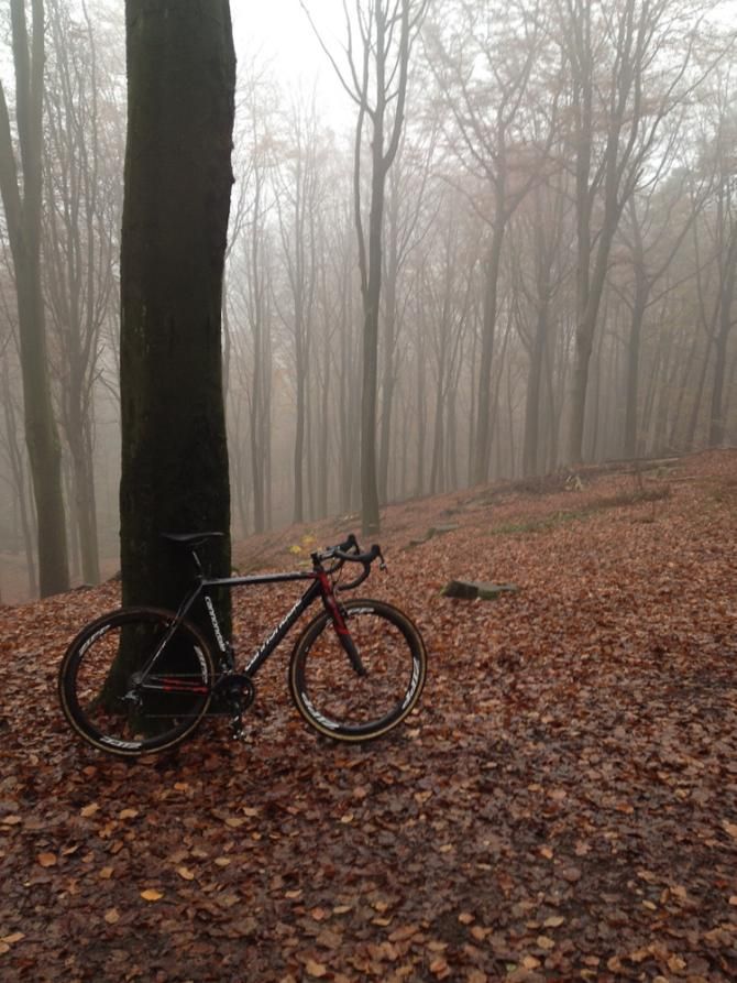 Michael Owens takes a break from a training ride.
