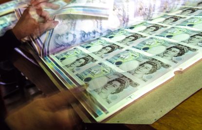 Printed British money