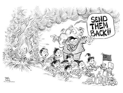 Political cartoon immigration Republicans