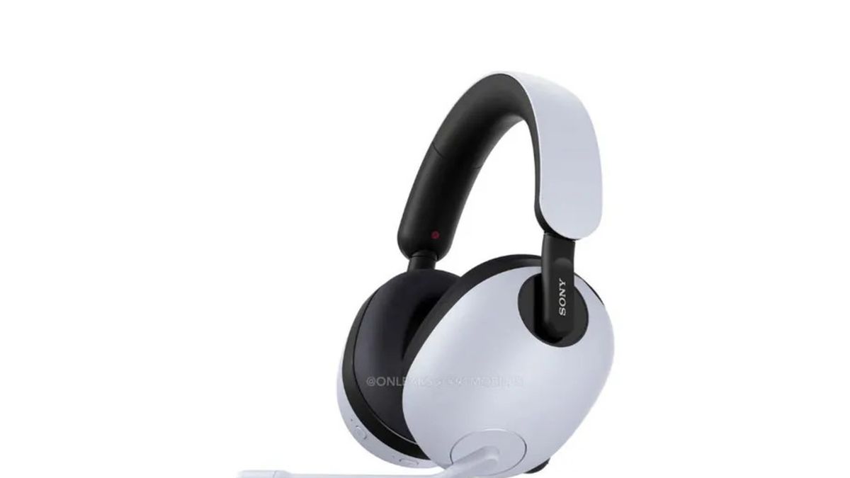 Sony Inzone H7 product shot. White wireless headset on white background