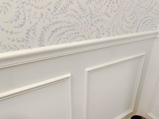 Wainscoting DIY painted white