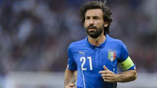 Andrea Pirlo playing for Italy