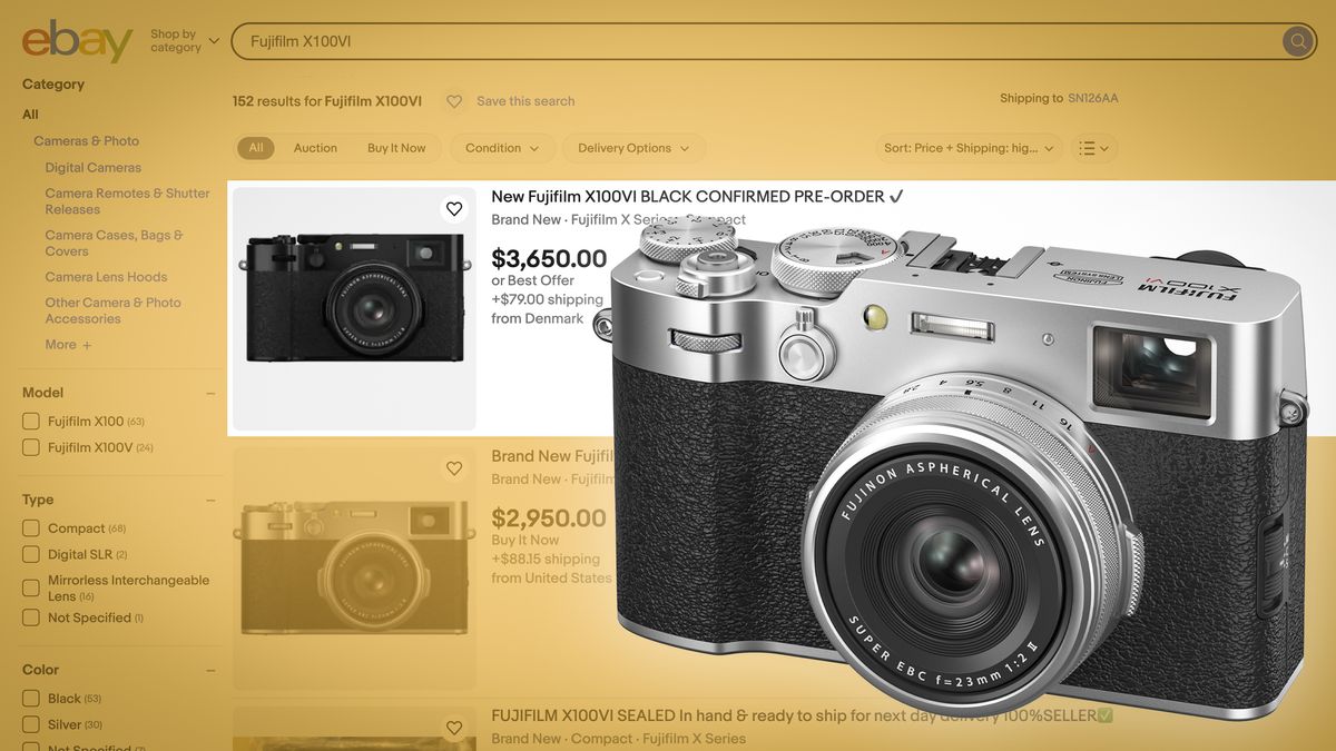 Fujifilm X100VI listings on eBay