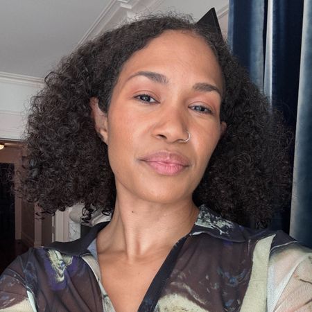 A beauty editor wears Olaplex's curl collection