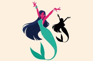 Character design: mermaid silhouette