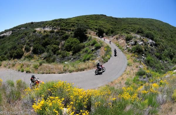 Racers making the four-mile road climb