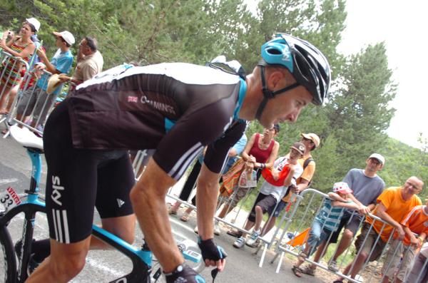 Steve Cummings (Team Sky) en route to Mende during stage 12.