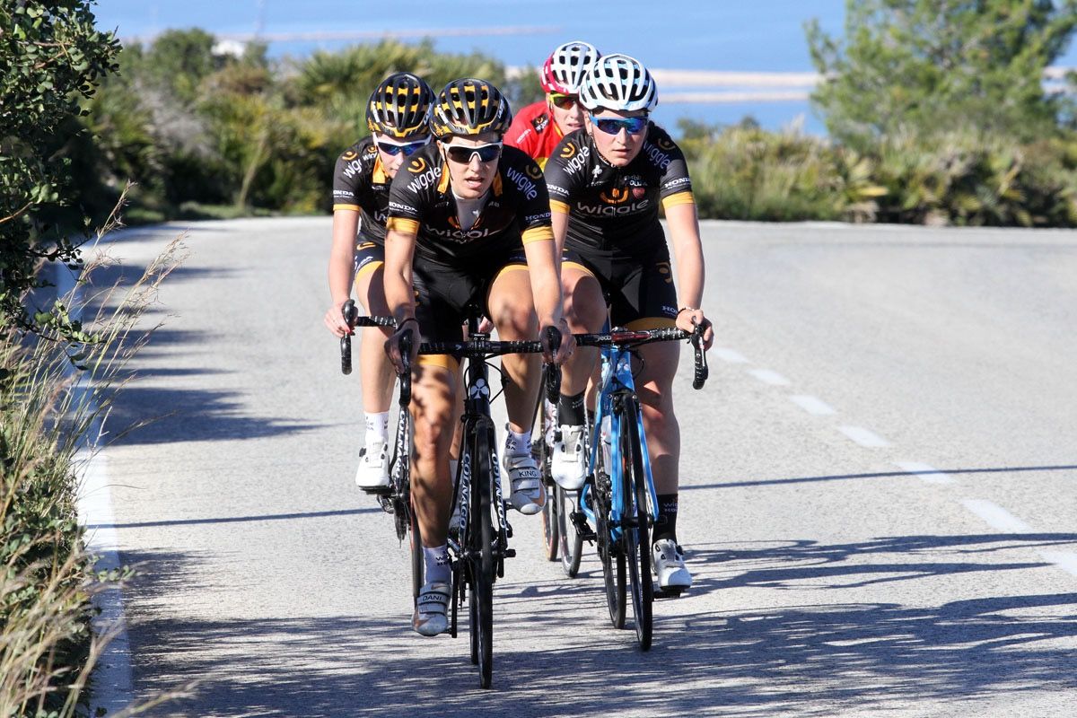 The Wiggle Honda team out training on Calpe