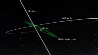 Rings of white are on a dark background