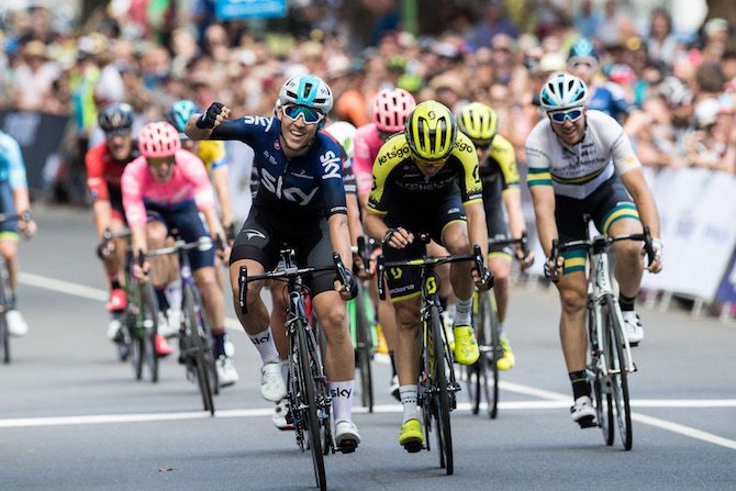 Team Sky's Kristoffer Halvorsen wins the final stage of the 2019 Jayco Herald Sun Tour