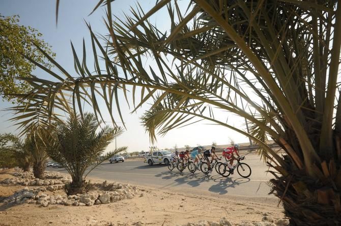 The breakaway on the final stage through the palms