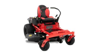 Troy-Bilt Mustang Z54 lawn mower on a white background