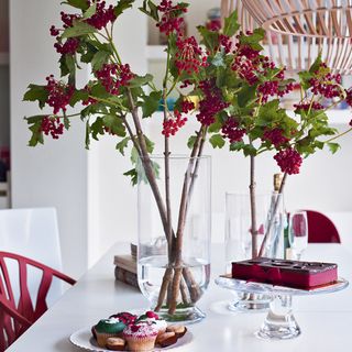 dining area with white dining table and vegetal chair