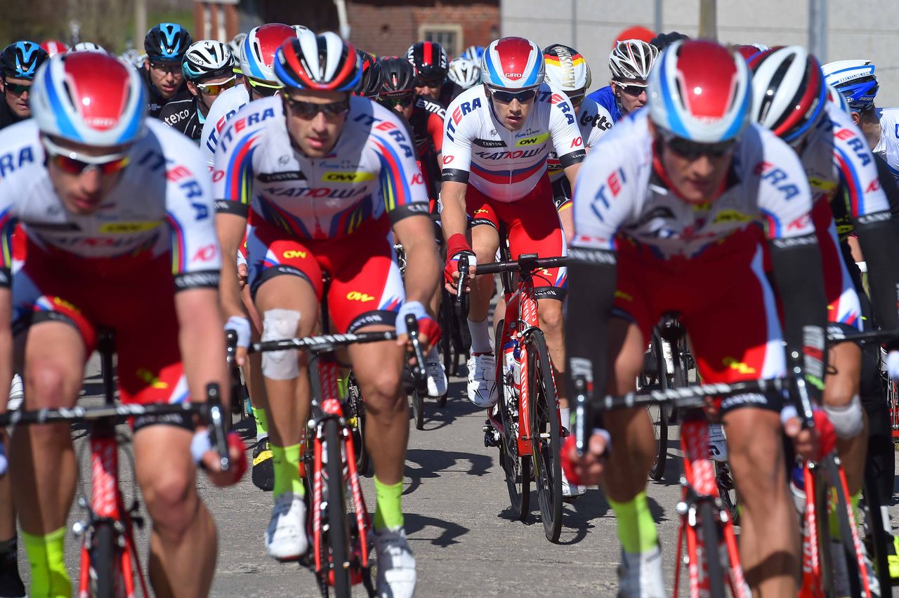 Katusha successfully delivered Alexander Kristoff to stage one victory