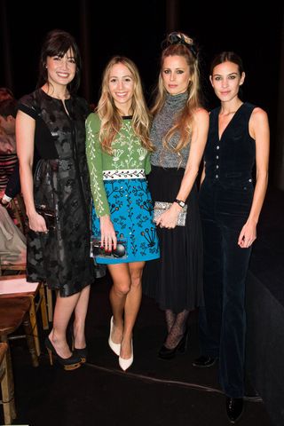 Daisy Lowe, Harley Viara-Newton, Laura Bailey & Alexa Chung At London Fashion Week