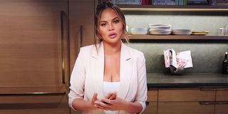 Chrissy Teigen cooking on her YouTube channel.