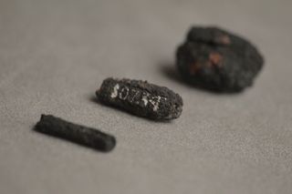Ancient Egyptian Iron Beads Close-up