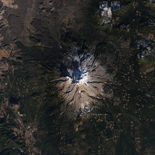 mt. shasta from space