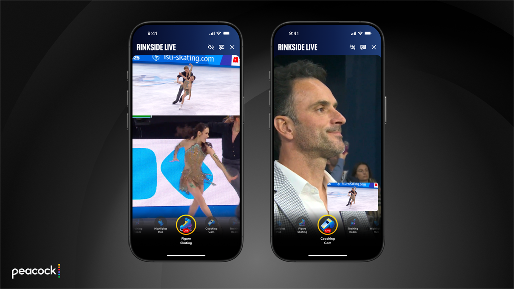 Screenshot of "Rinkside Live on Peacock"