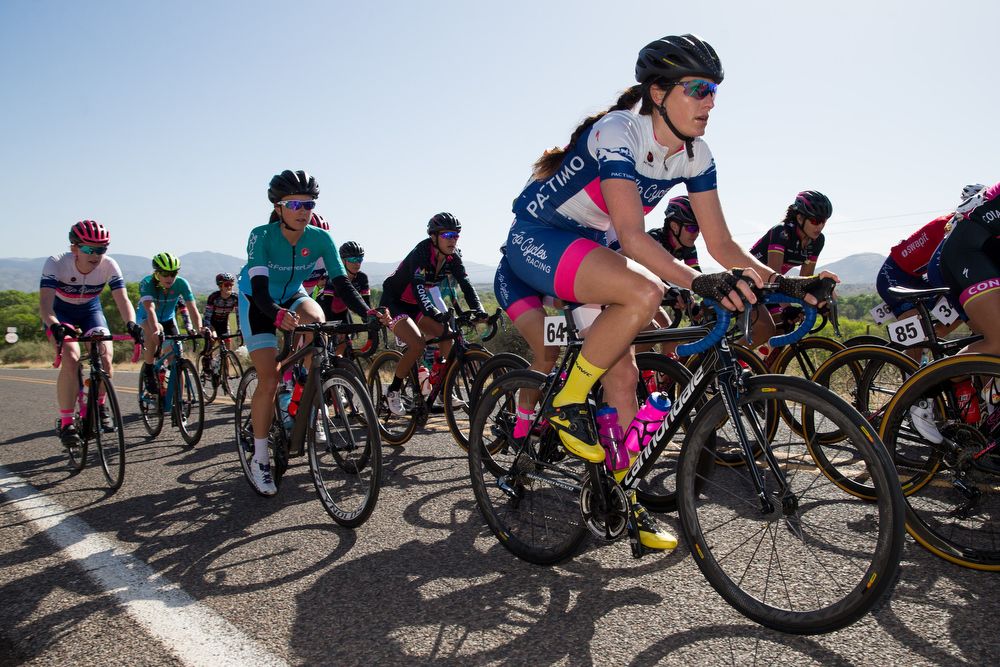Amber Pierce (ALP Cycles Racing) rides during stage 1 of the Tour of The Gila on April 18, 2018 in Silver City