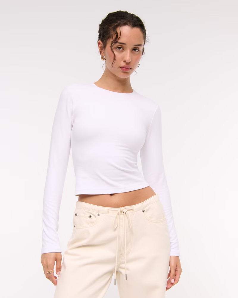 Abercrombie &amp;amp; Fitch , Double-Lined Long-Sleeve Baby Tee (Was $29)