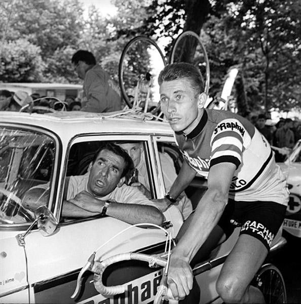 Rapha&euml;l Geminiani in the team car