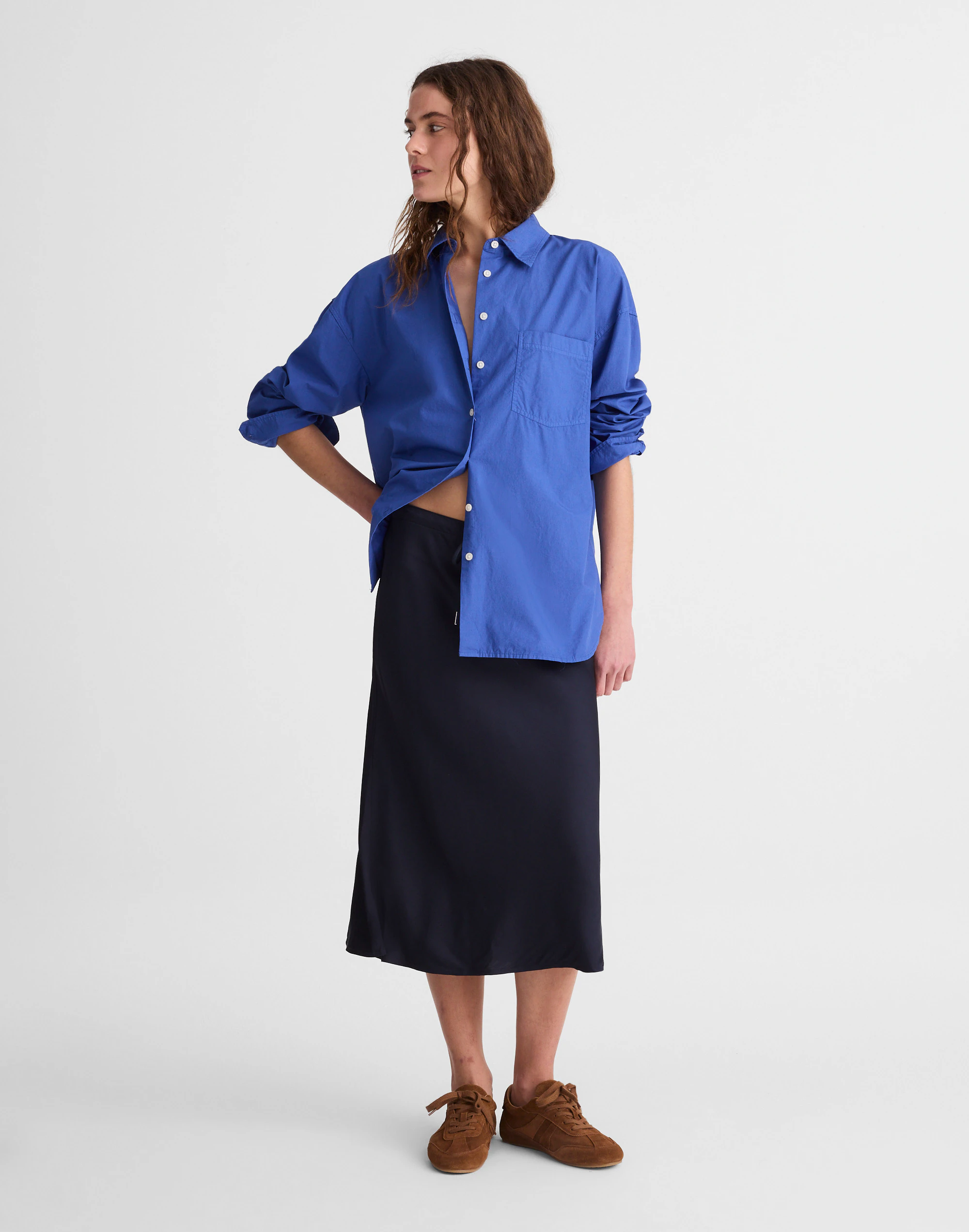 Drawstring Midi Skirt