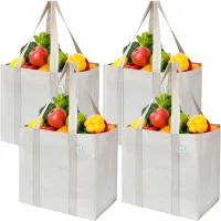 31.Reusable 4-Pack Shopping Bags: View at Amazon