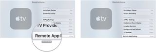 Apple TV remote app pairing