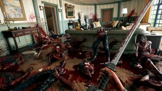 A pile of dead zombies in Dead Island 2.
