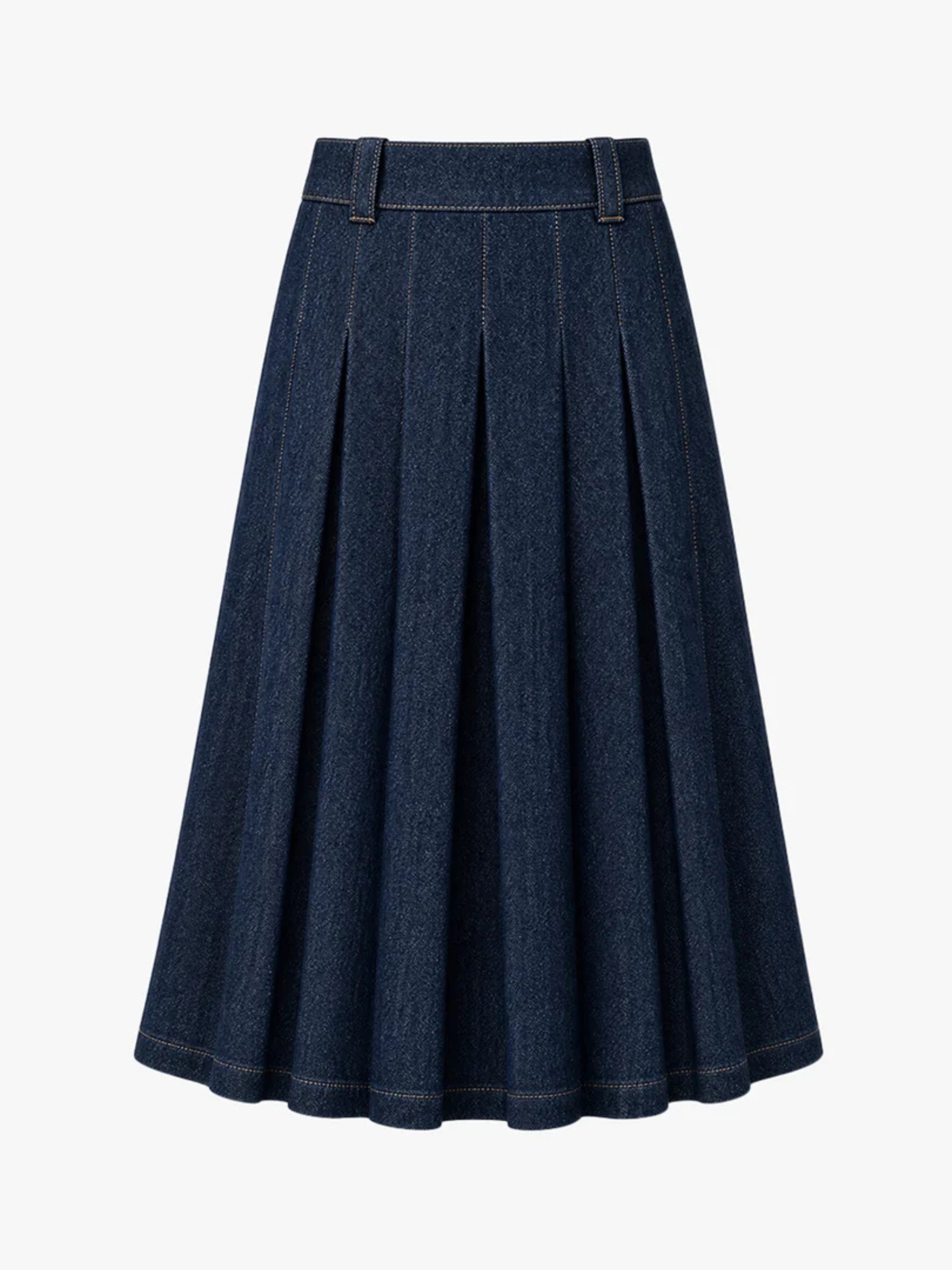 ALIGNE, Julie Pleated Denim Skirt