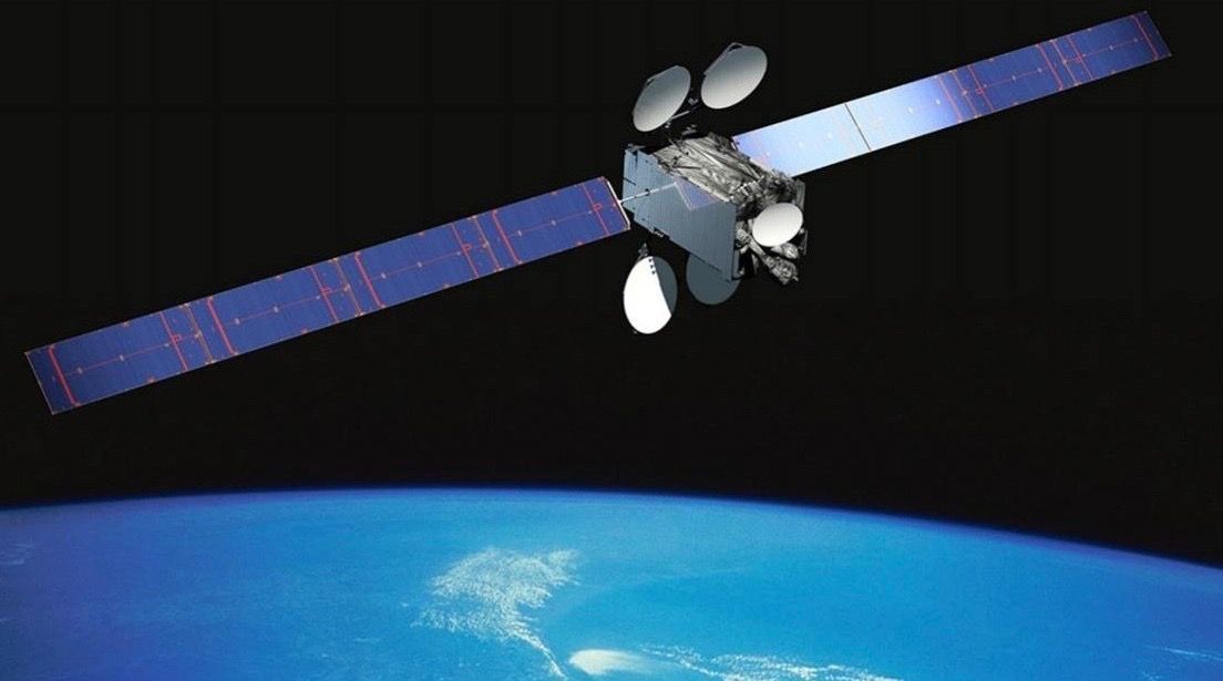 Artist&#039;s illustration of Intelsat&#039;s IS-29E satellite in orbit.