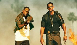 Bad Boys Martin Lawrence Will Smith armed and walking to the camera