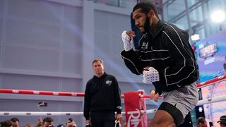 Conor Benn at a Media Workouts event ahead of the Fatal Fury Event in 2025