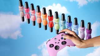 Pink Xbox Controller infront of OPI nail polish