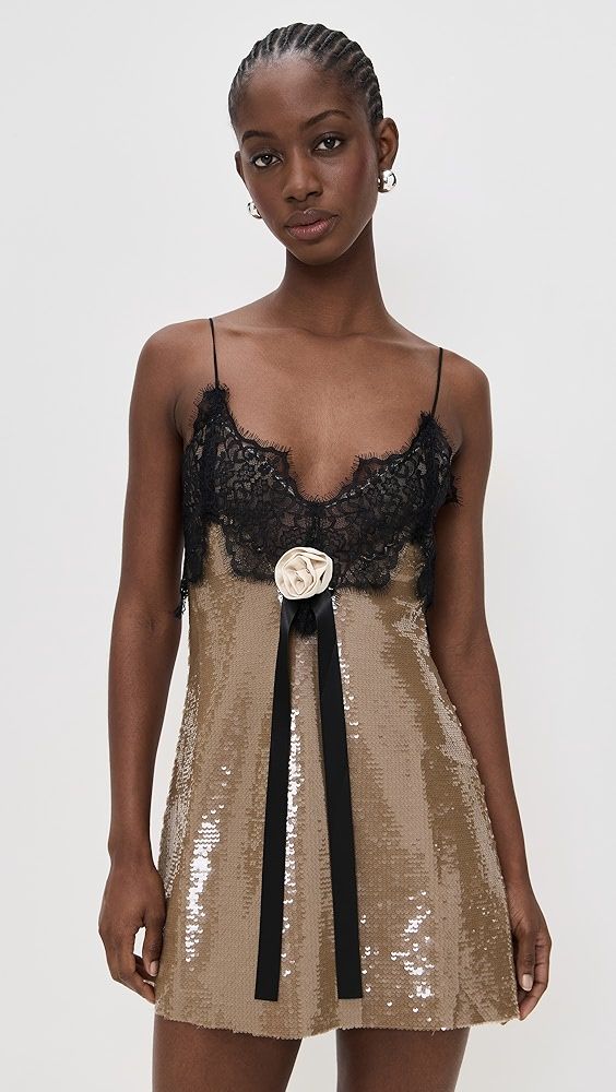 For Love & Lemons Sylvie Sequin Mini Dress
