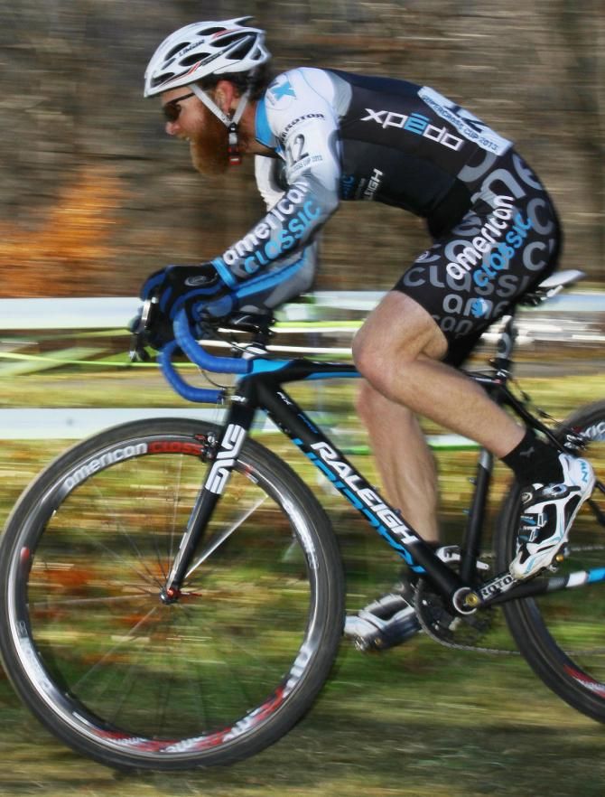 Robert Marion (American Classic Pro CX Team) pushes the pedals.