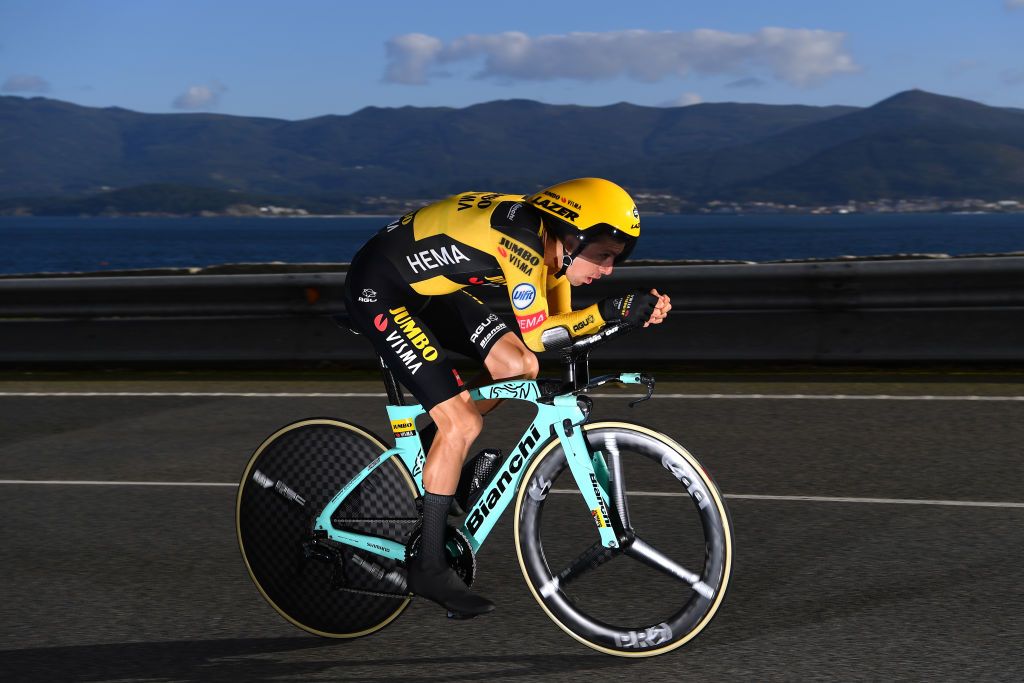 MIRADOR DE ZARO DUMBRA SPAIN NOVEMBER 03 George Bennett of New Zealand and Team Jumbo Visma during the 75th Tour of Spain 2020 Stage 13 a 337km Individual Time Trial stage from Muros to Mirador de zaro Dumbra 278m ITT lavuelta LaVuelta20 La Vuelta on November 03 2020 in Mirador de zaro Dumbra Spain Photo by Justin SetterfieldGetty Images