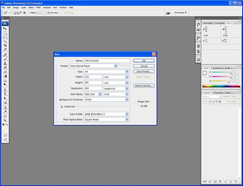 Step 12: Adjust the colour mode depending on how you'll use the images - RGB for the web and CMYK for printing.
