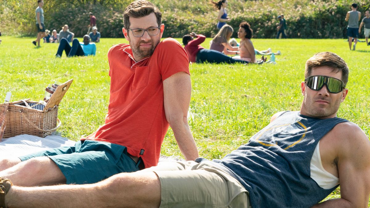 Billy Eichner and Luke Macfarlane in Bros