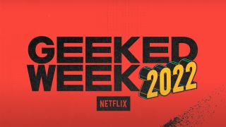 A screenshot of the Netflix Geeked Week 2022 logo from the event's official trailer