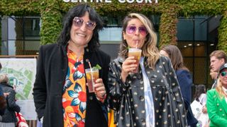 Noel Fielding and partner Lliana Bird at Wimbledon,in July 2024