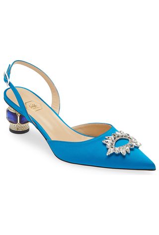 Nalebe Aurum Embellished Slingback Pointed Toe Pump