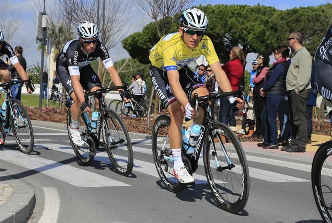 Overall leader Michal Kwiatkowski was protected by his Omega Pharma team