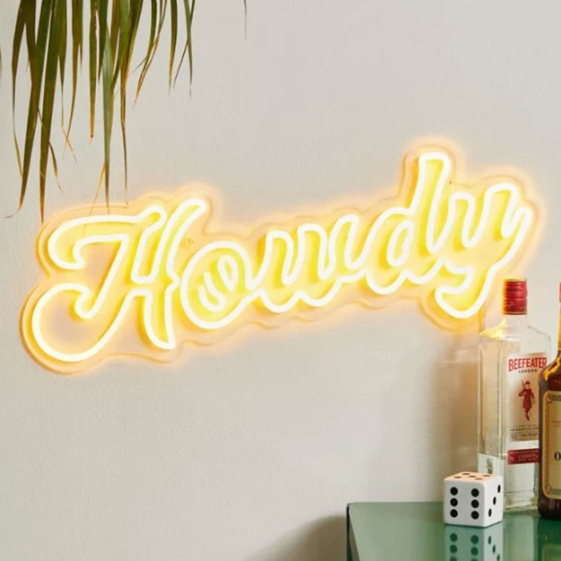 Lampu dinding Neon Howdy